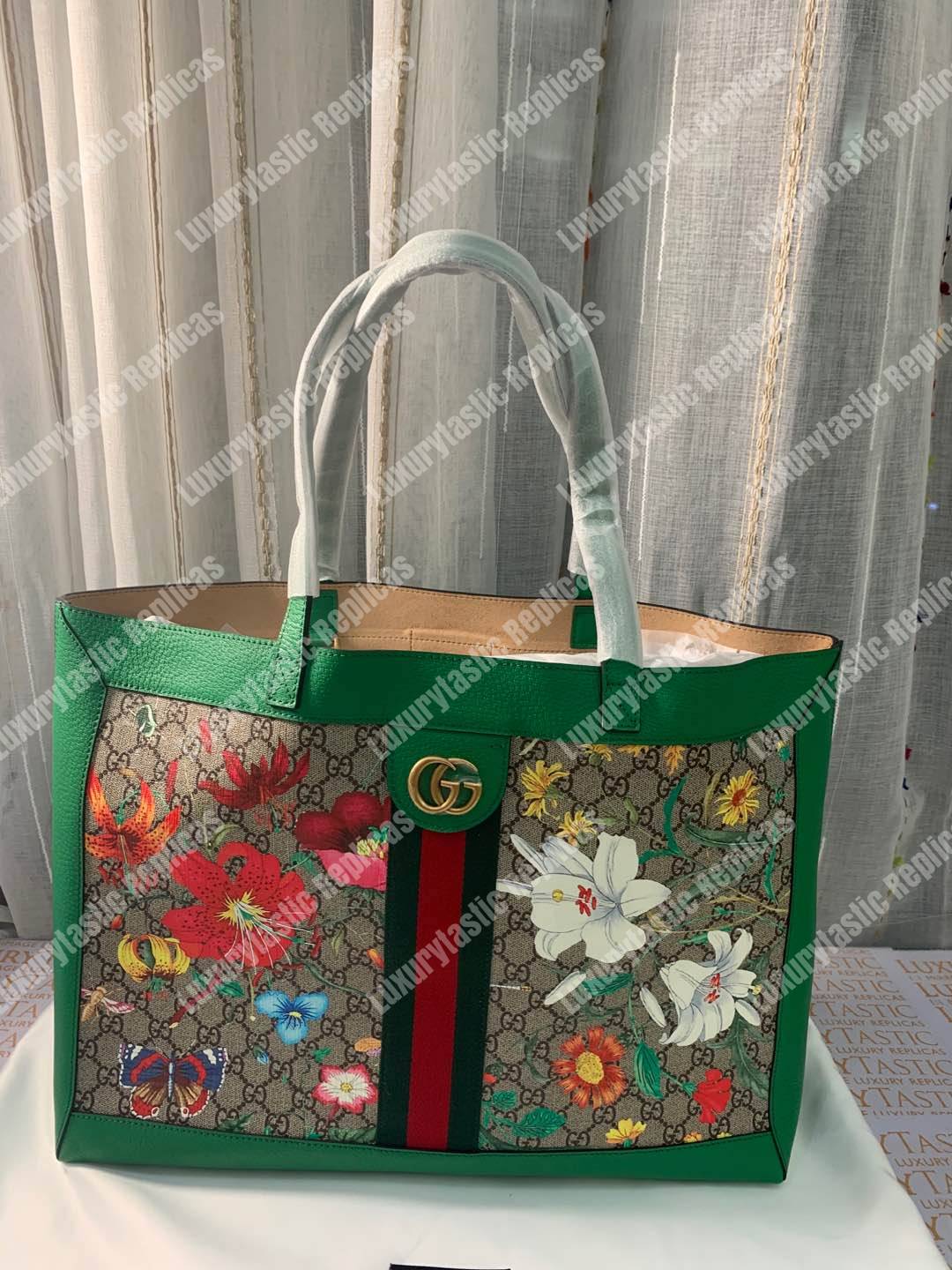 G*u*i ophidia gg flora medium tote green