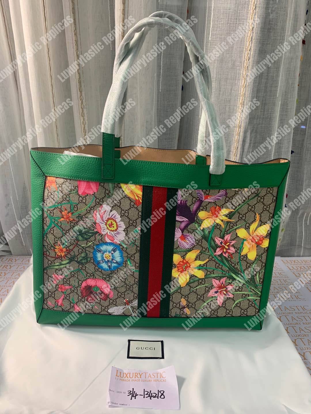 G*u*i ophidia gg flora medium tote green
