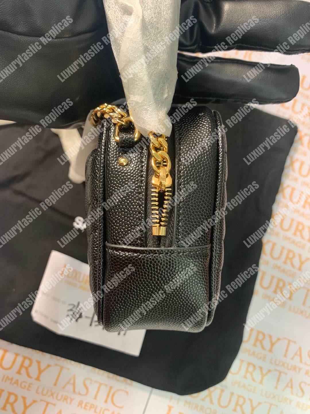 Saint Laurent Lou Camera Bag Matelasse Leather Black