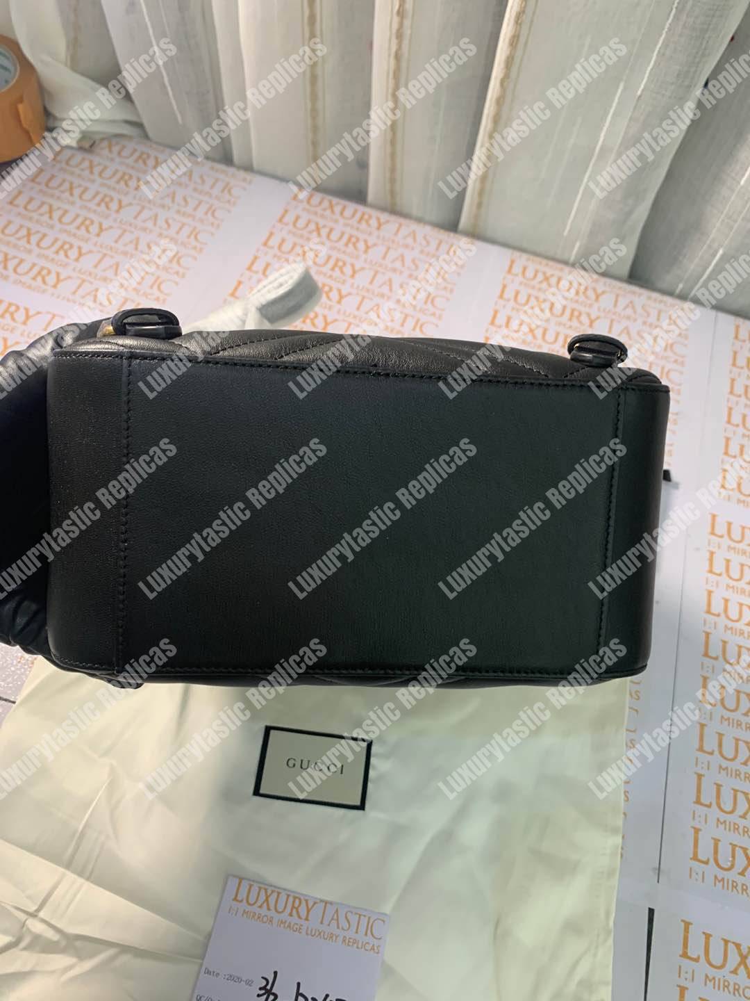 G*u*i gg marmont quilted leather backpack black