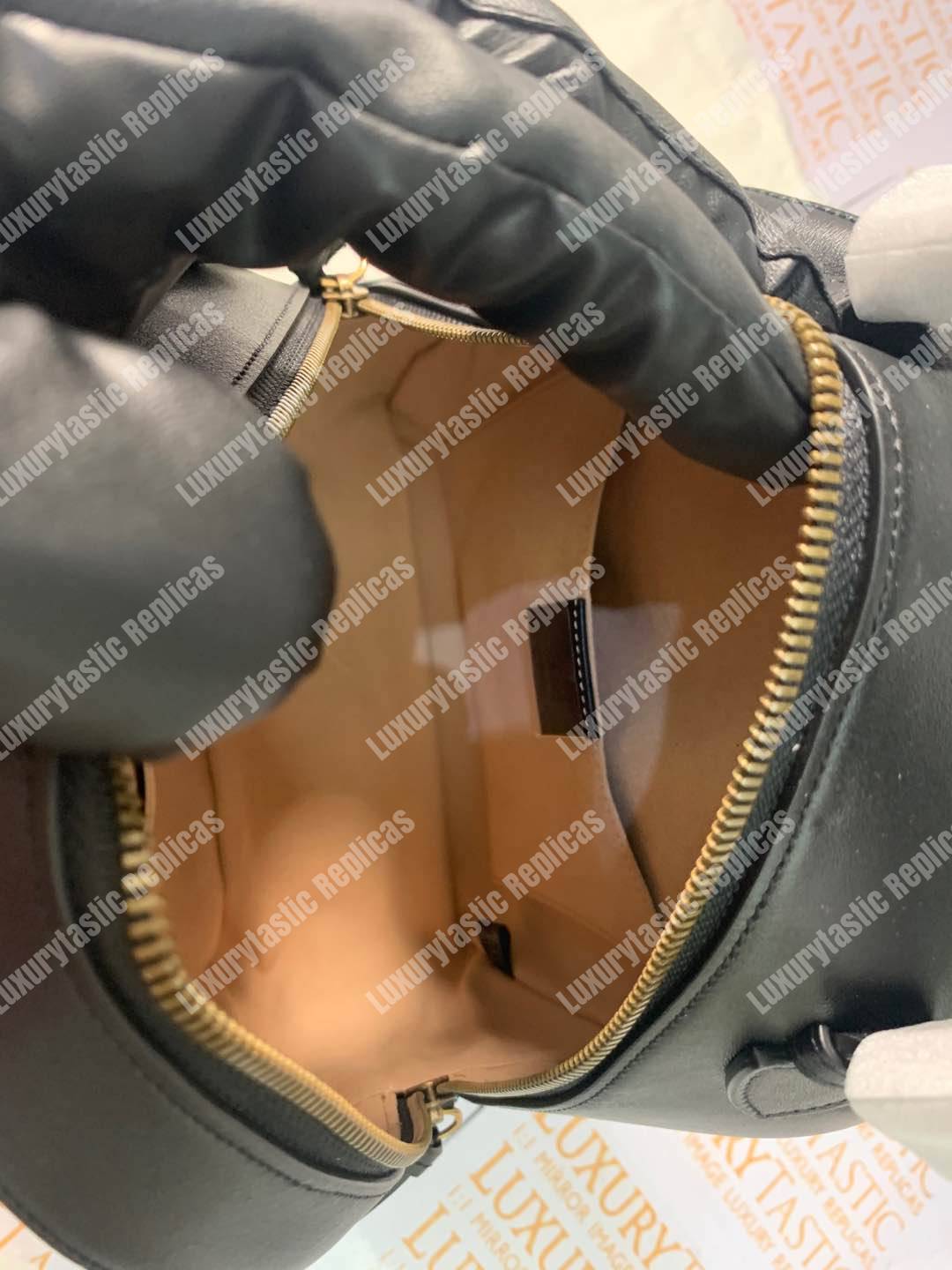 G*u*i gg marmont quilted leather backpack black