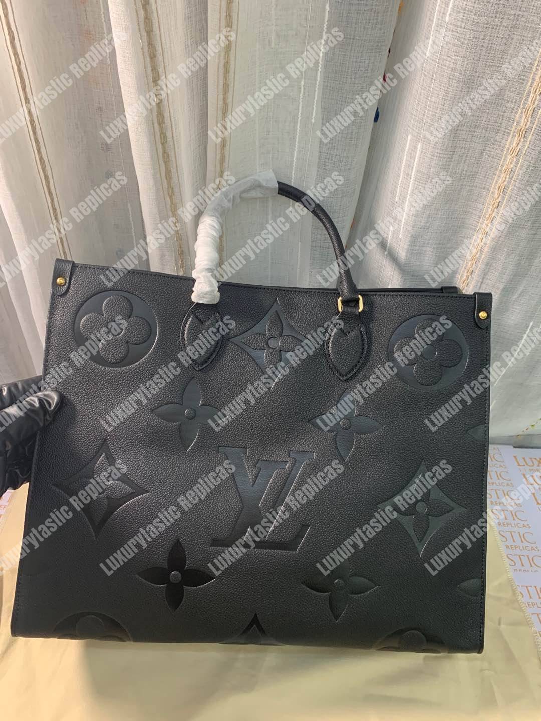 LV Onthego GM Monogram Empreinte Leather Noir