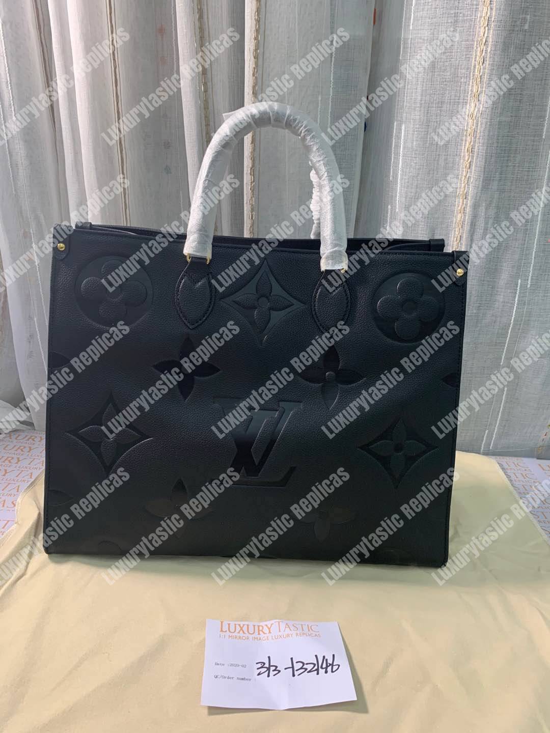 LV Onthego GM Monogram Empreinte Leather Noir