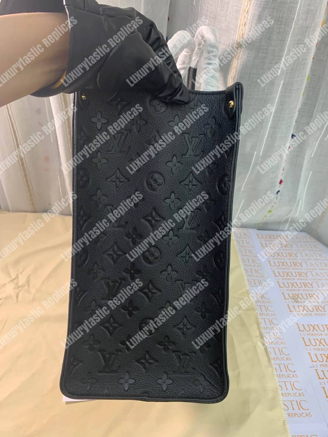 LV Onthego GM Monogram Empreinte Leather Noir