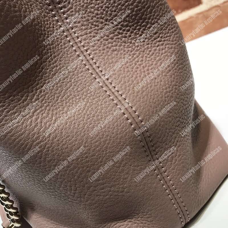 G*u*i soho shoulder bag chain strap medium neutral beige