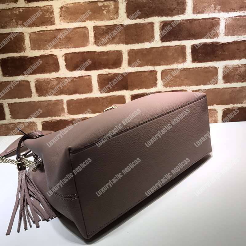 G*u*i soho shoulder bag chain strap medium neutral beige