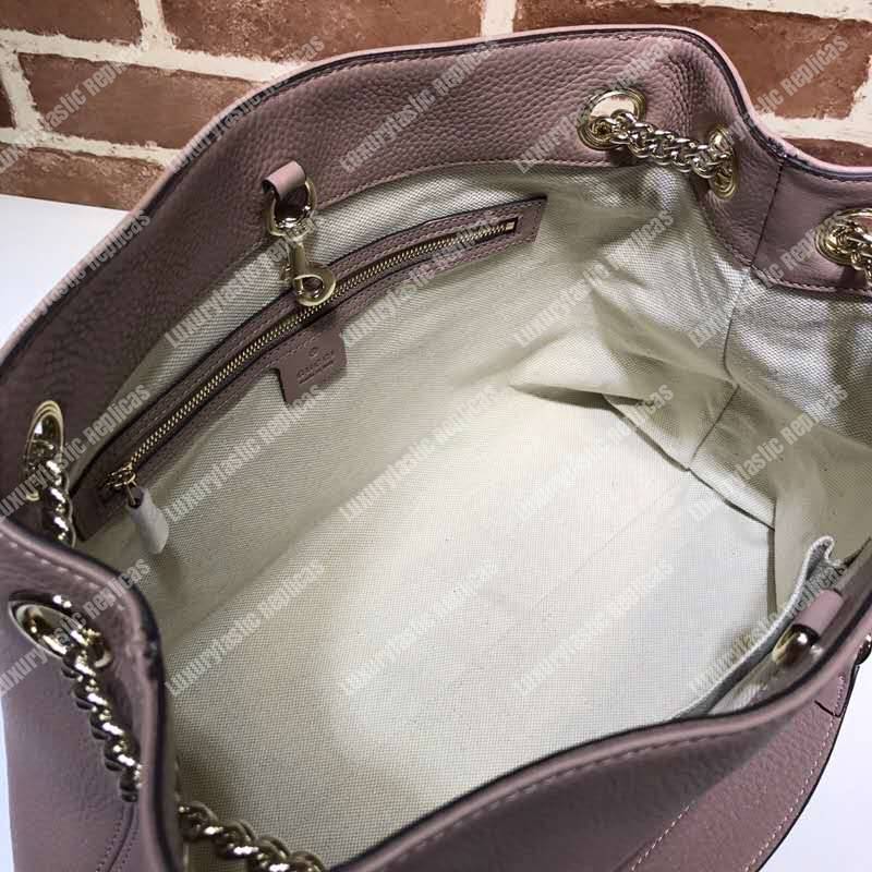 G*u*i soho shoulder bag chain strap medium neutral beige