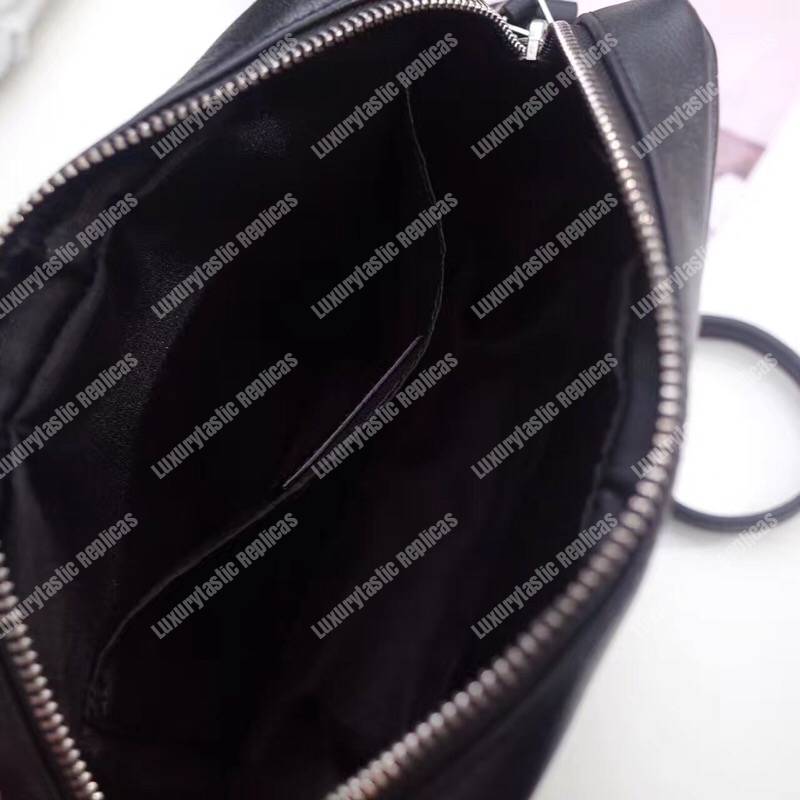Saint Laurent Lou Camera Bag In Smooth Leather Matte Black