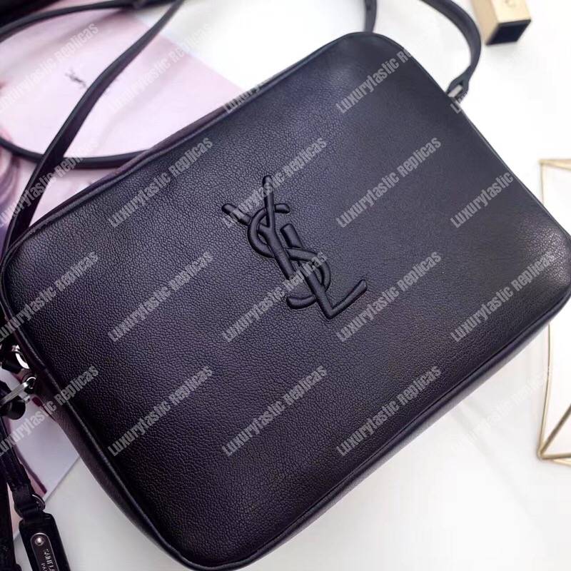 Saint Laurent Lou Camera Bag In Smooth Leather Matte Black