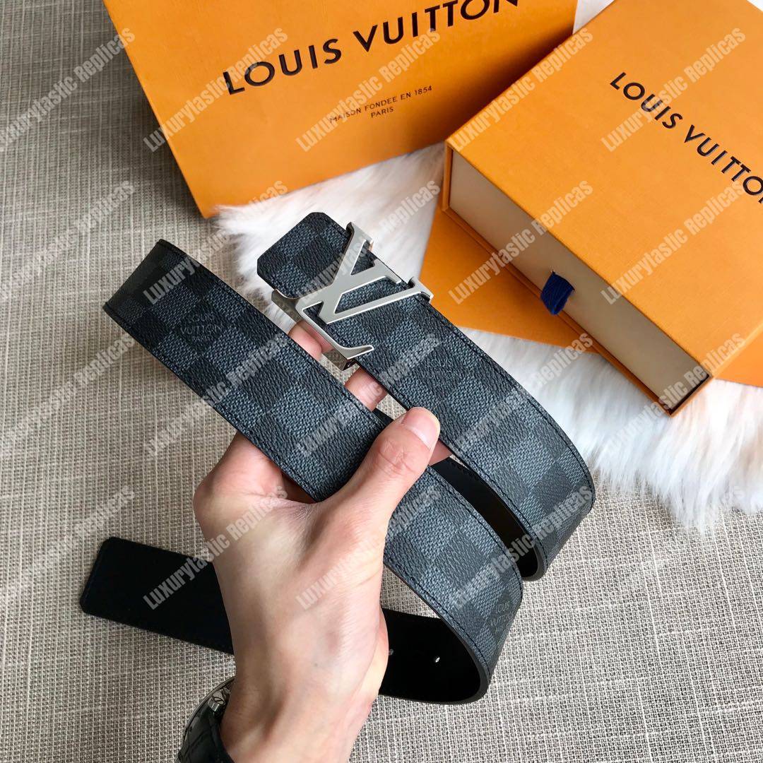 LV Initiales 40mm Reversible Belt Graphite