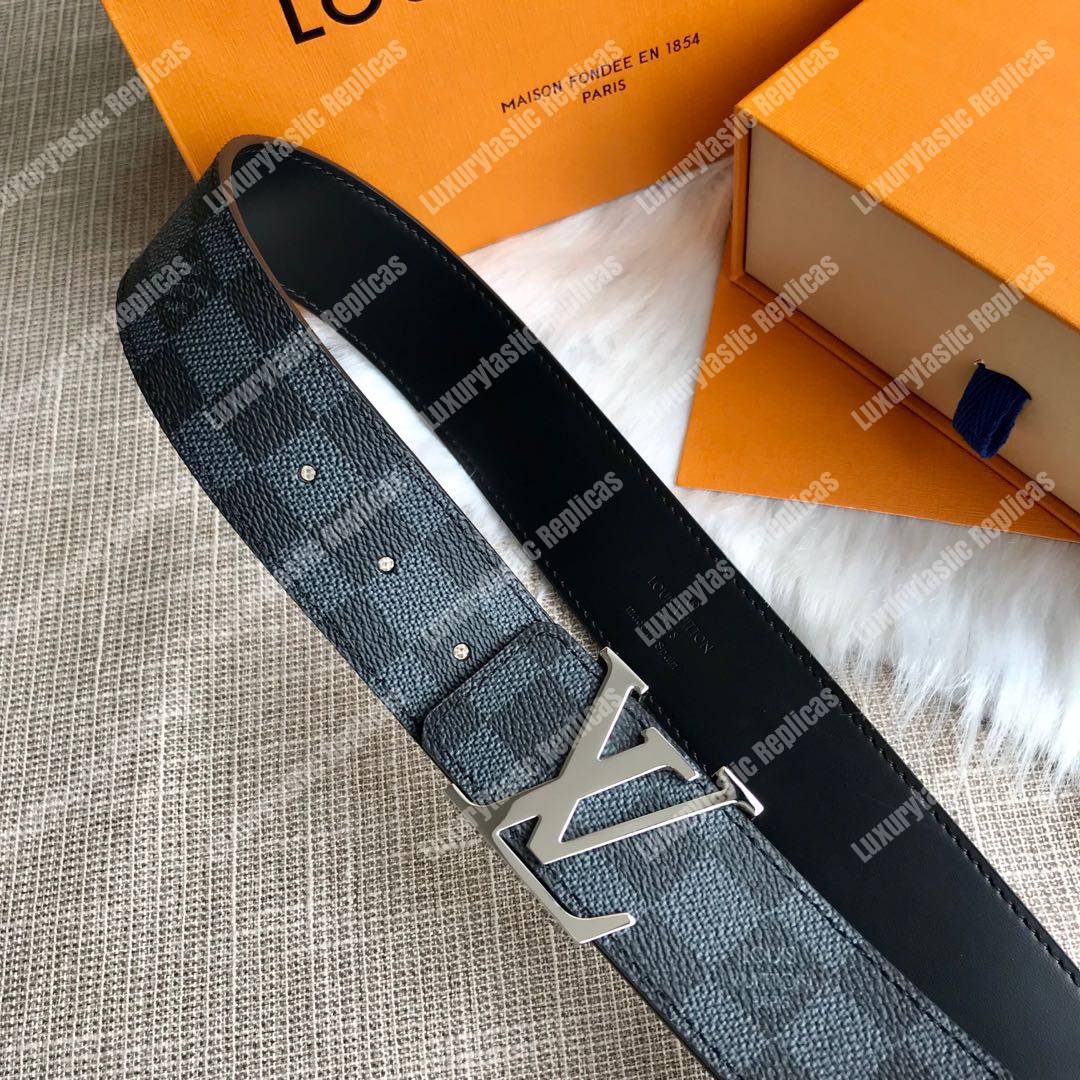 LV Initiales 40mm Reversible Belt Graphite