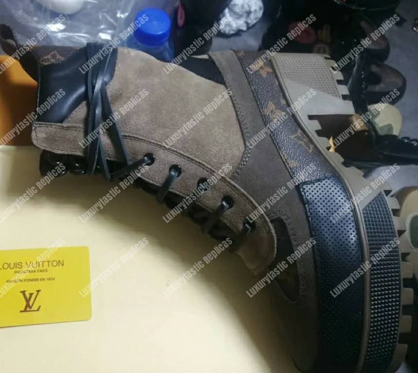 LV Laureate Platform Desert Boot Beige