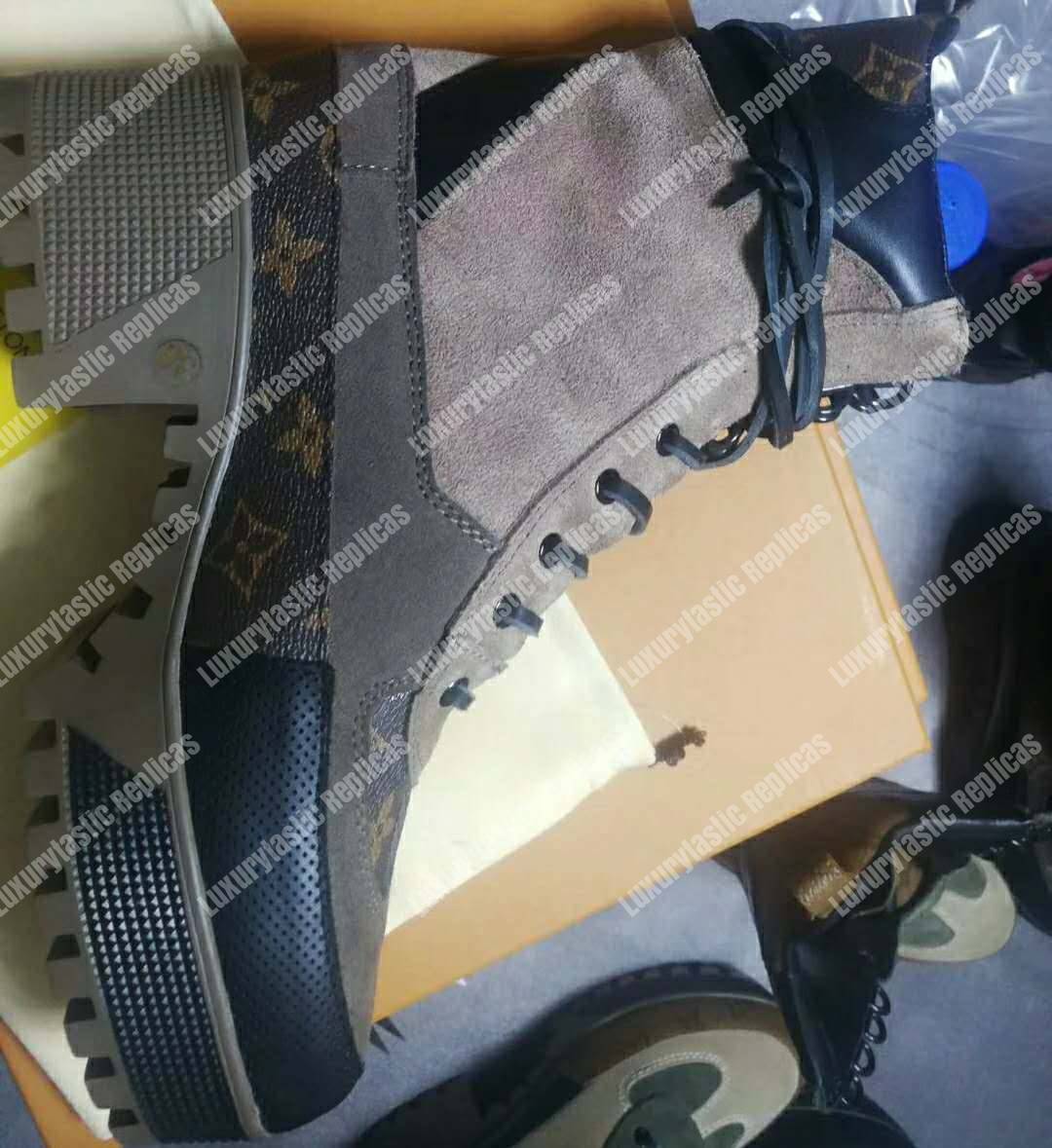 LV Laureate Platform Desert Boot Beige