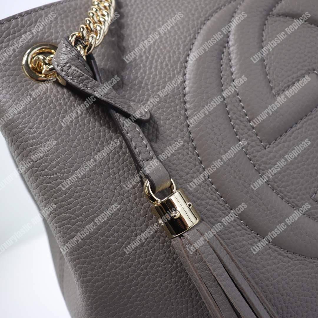 G*u*i soho shoulder bag chain strap medium grey