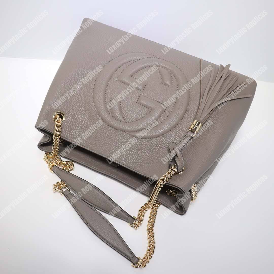 G*u*i soho shoulder bag chain strap medium grey