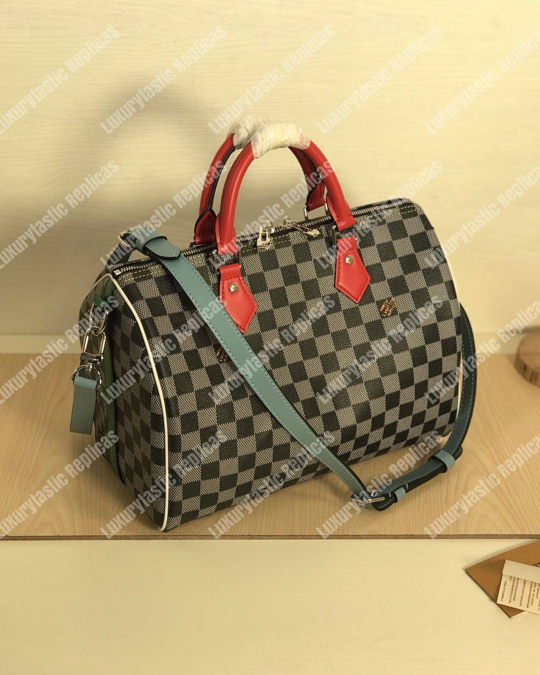 LV Speedy Bandouliere Damier 30 Black/White