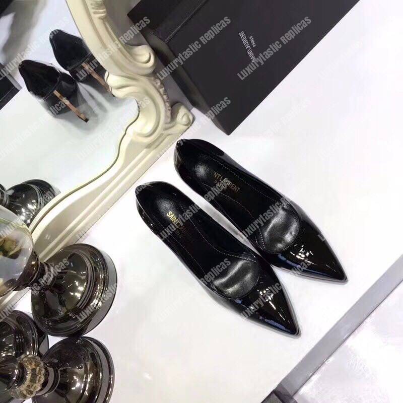 Saint Laurent Opyum Pumps In Patent Leather With Patented Leather