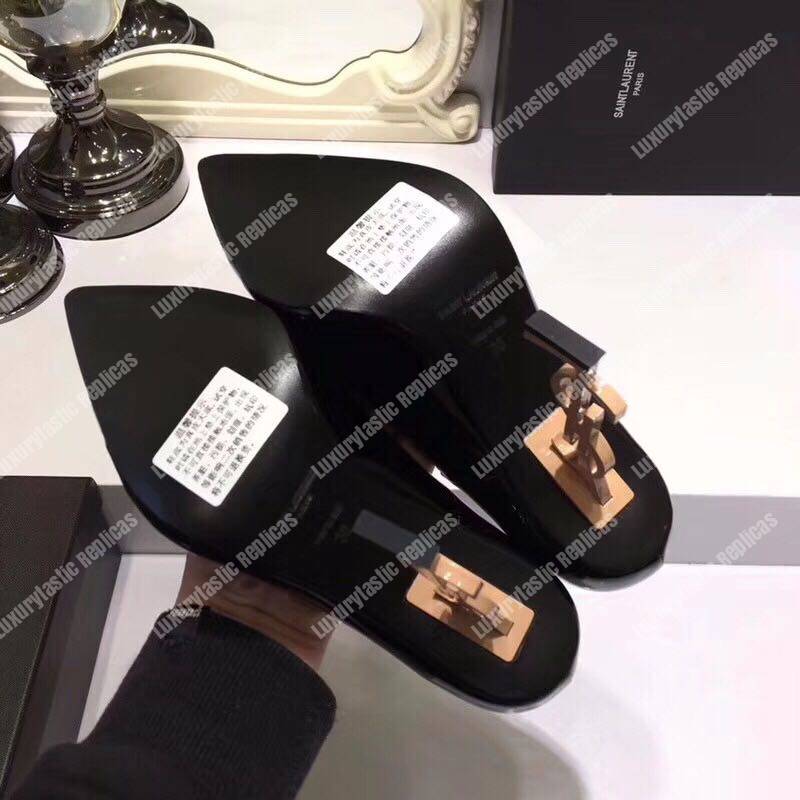 Saint Laurent Opyum Pumps In Patent Leather With Patented Leather