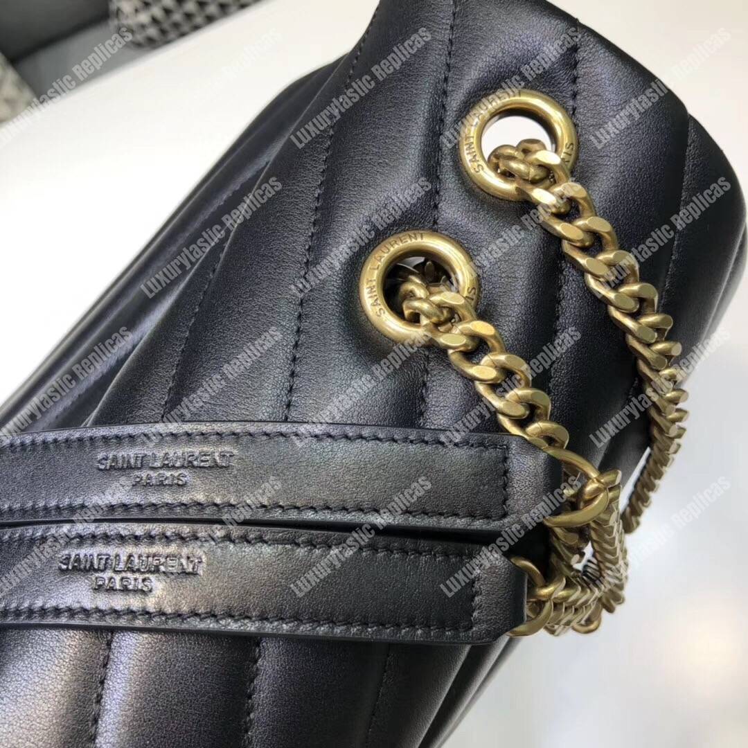 Saint Laurent Loulou Large In “Y” Matelassé Leather Black