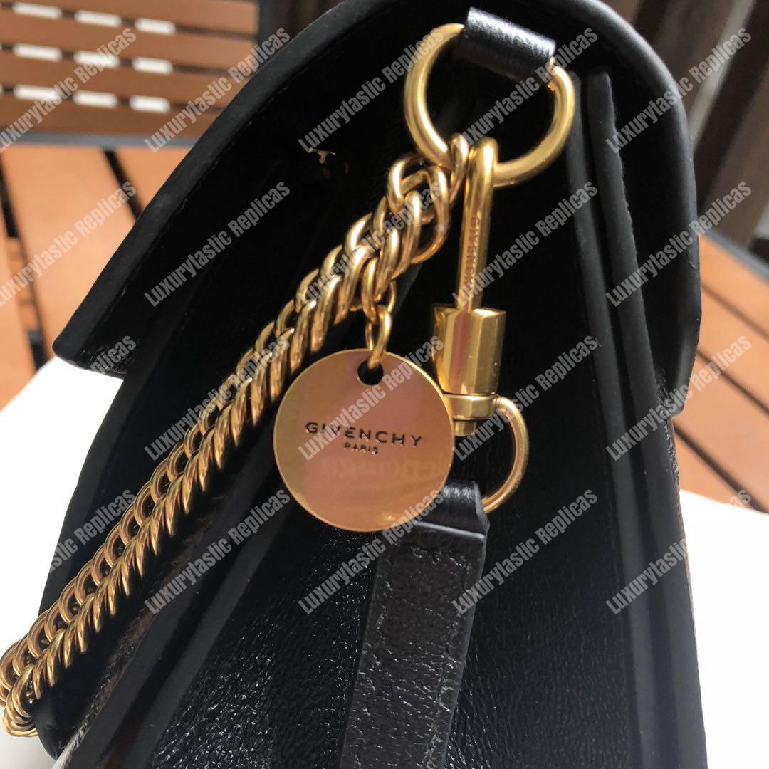 Givenchy Small Gv3 Bag In Diamond Quilted Leather Black