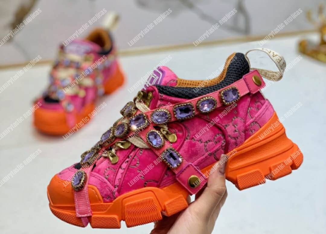 G*u*i women’s flashtrek sneaker with crystals