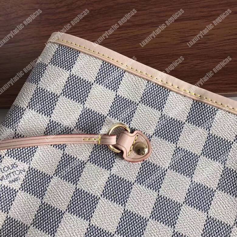 LV Neverfull GM Damier Azur Rose Ballerine