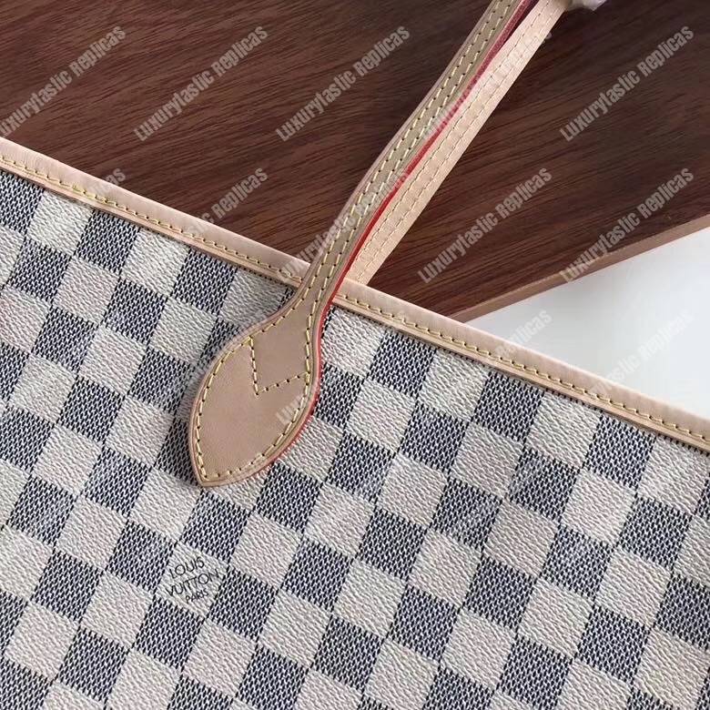 LV Neverfull GM Damier Azur Rose Ballerine