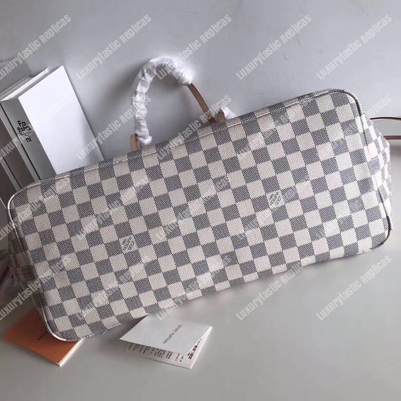 LV Neverfull GM Damier Azur Rose Ballerine