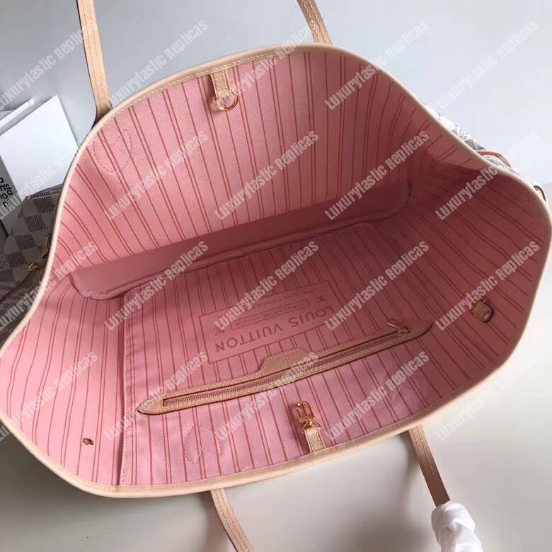 LV Neverfull GM Damier Azur Rose Ballerine