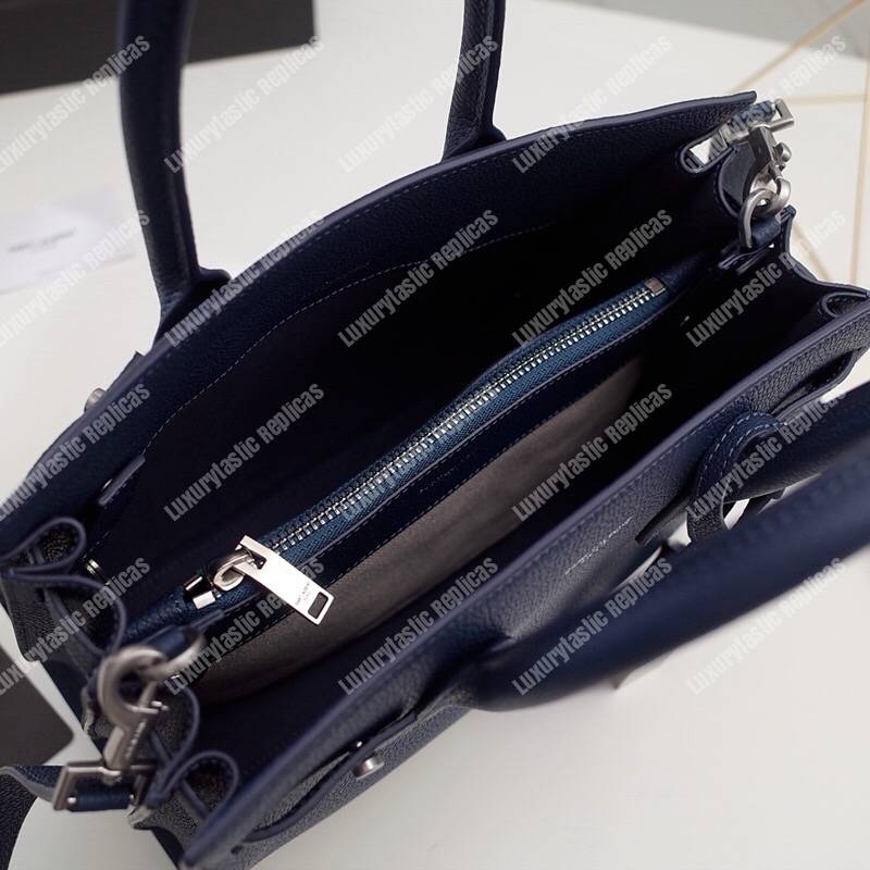Saint Laurent Sac De Jour Baby Grained Leather Blue