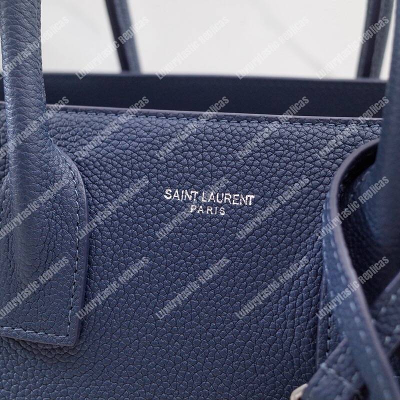 Saint Laurent Sac De Jour Baby Grained Leather Blue