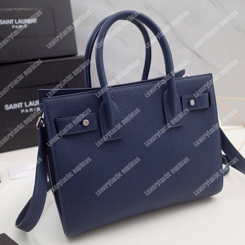 Saint Laurent Sac De Jour Baby Grained Leather Blue