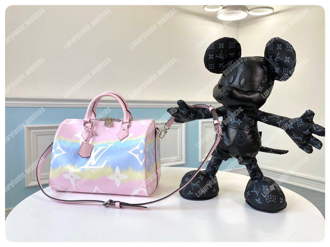 LV Escale Speedy Bandouliere 30 Pastel Pink