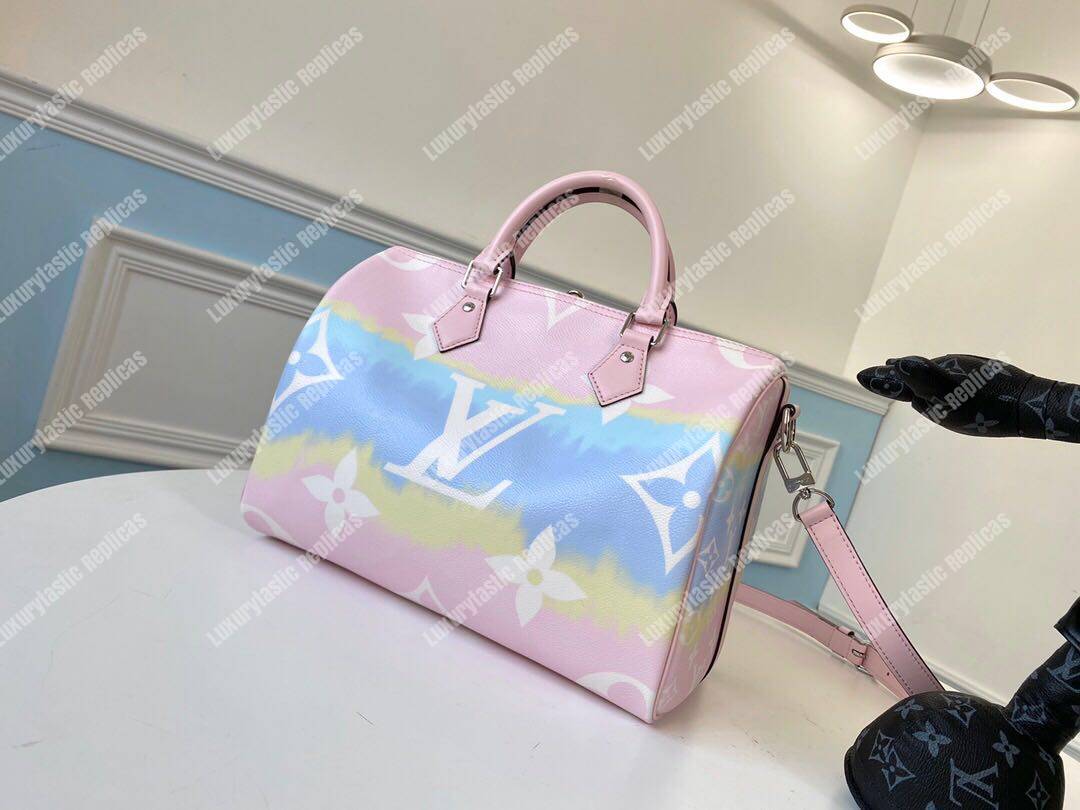 LV Escale Speedy Bandouliere 30 Pastel Pink
