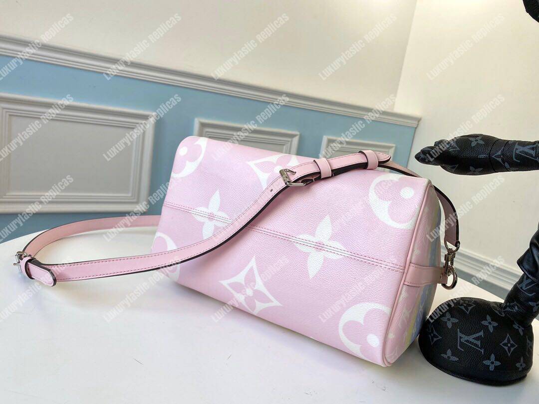 LV Escale Speedy Bandouliere 30 Pastel Pink