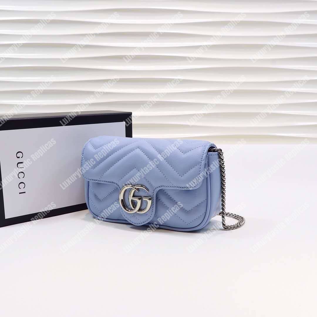 G*u*i gg marmont super mini bag pastel blue