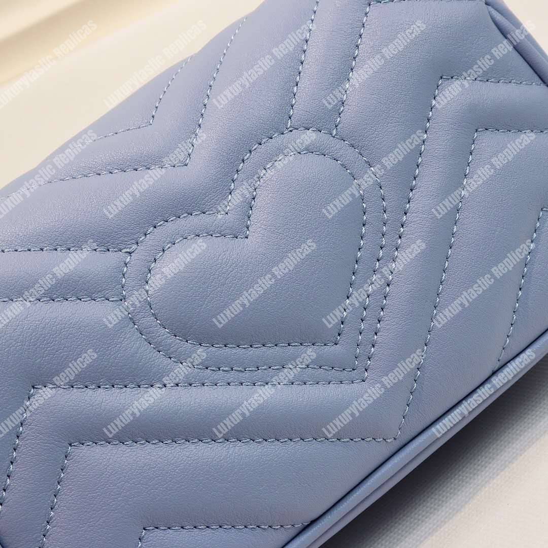 G*u*i gg marmont super mini bag pastel blue