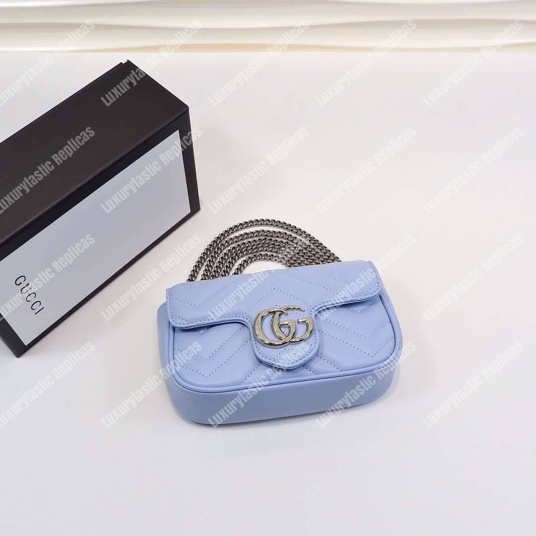 G*u*i gg marmont super mini bag pastel blue