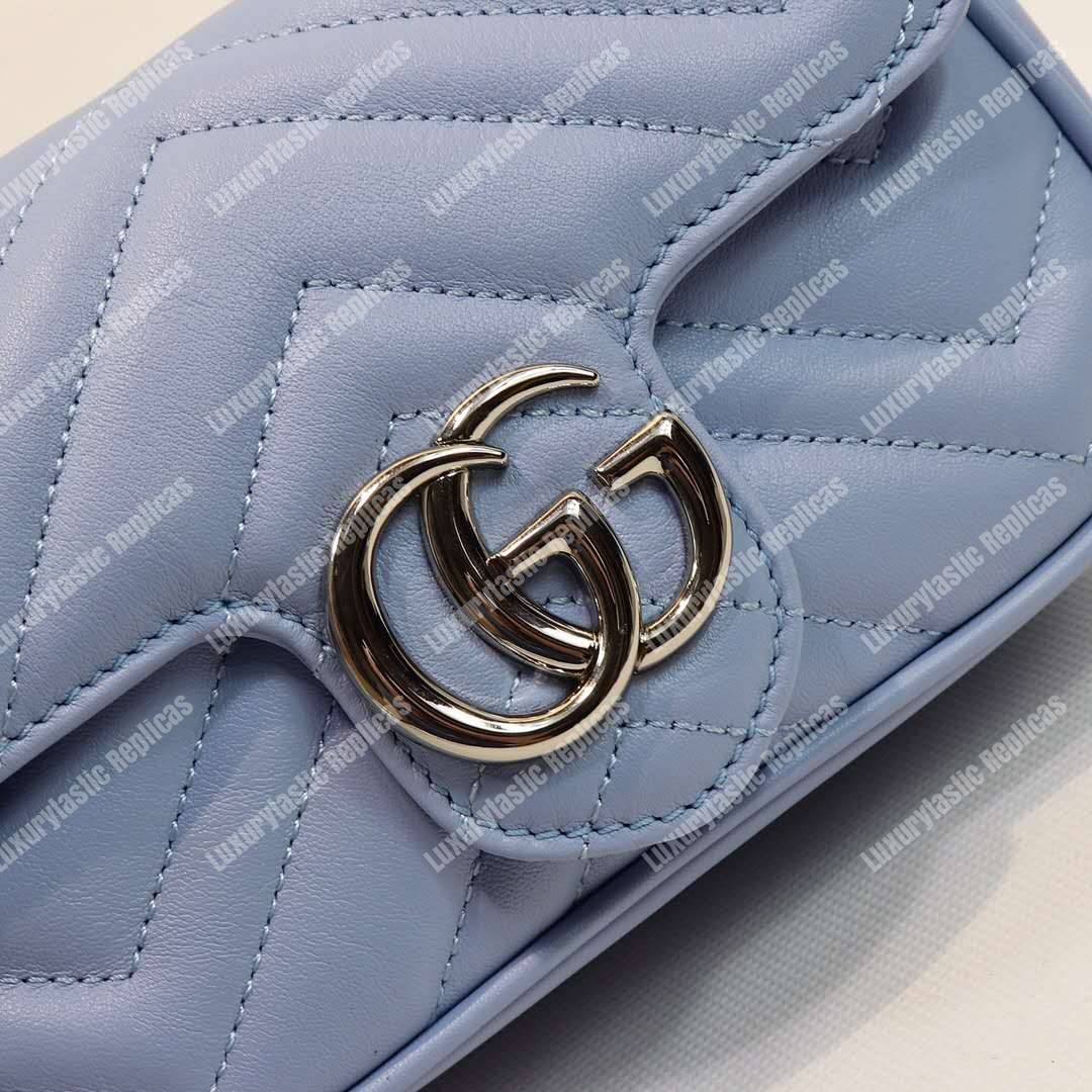 G*u*i gg marmont super mini bag pastel blue