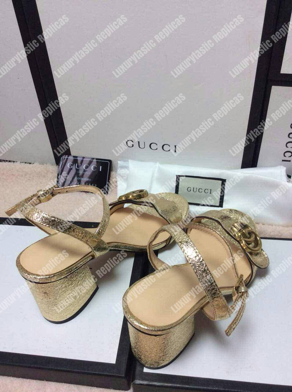 G*u*i marmont gg metallic sandals