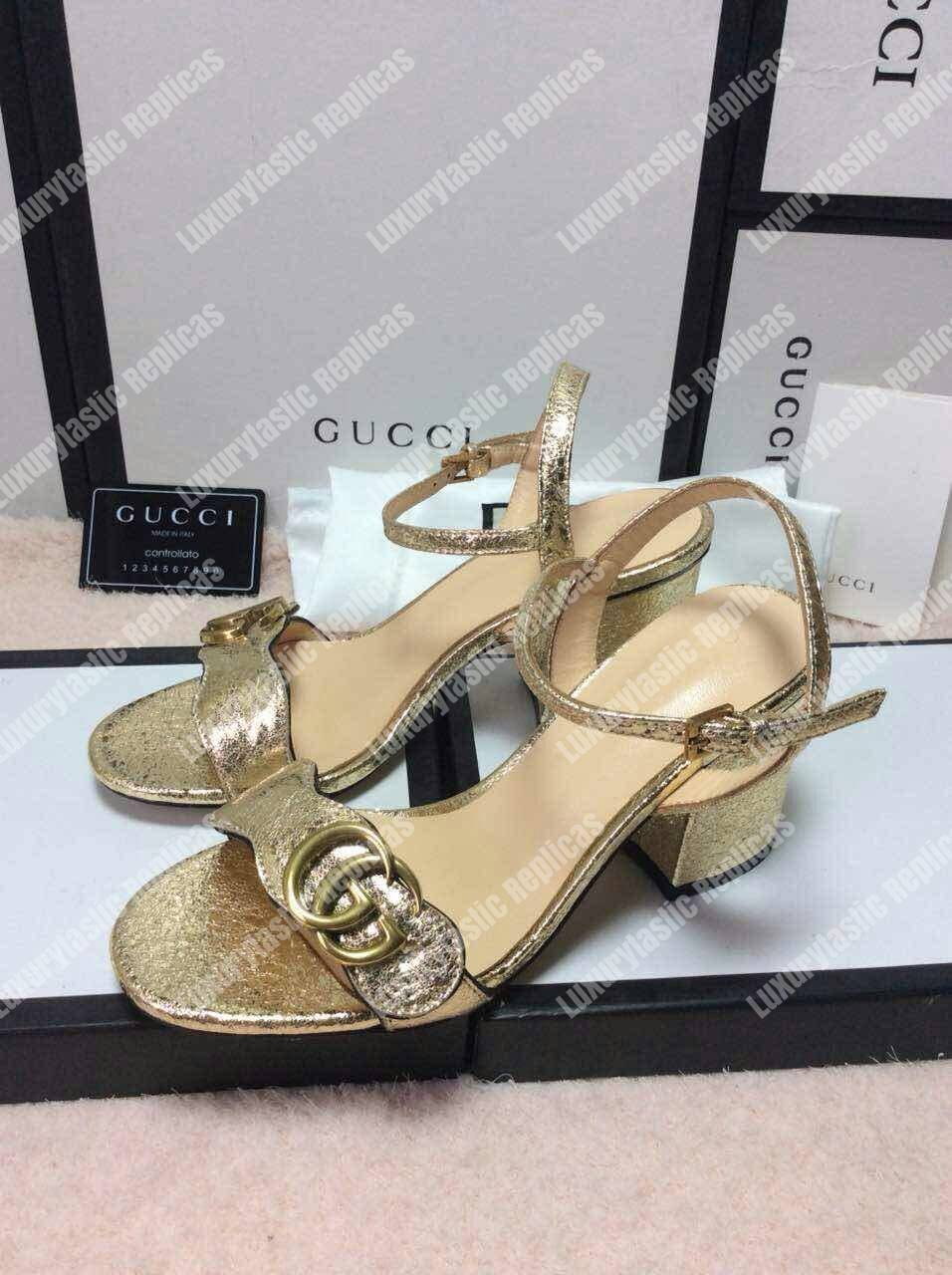 G*u*i marmont gg metallic sandals
