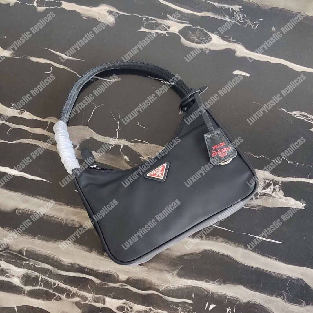 Pra*a re-edition 2000 nylon mini-bag black/red