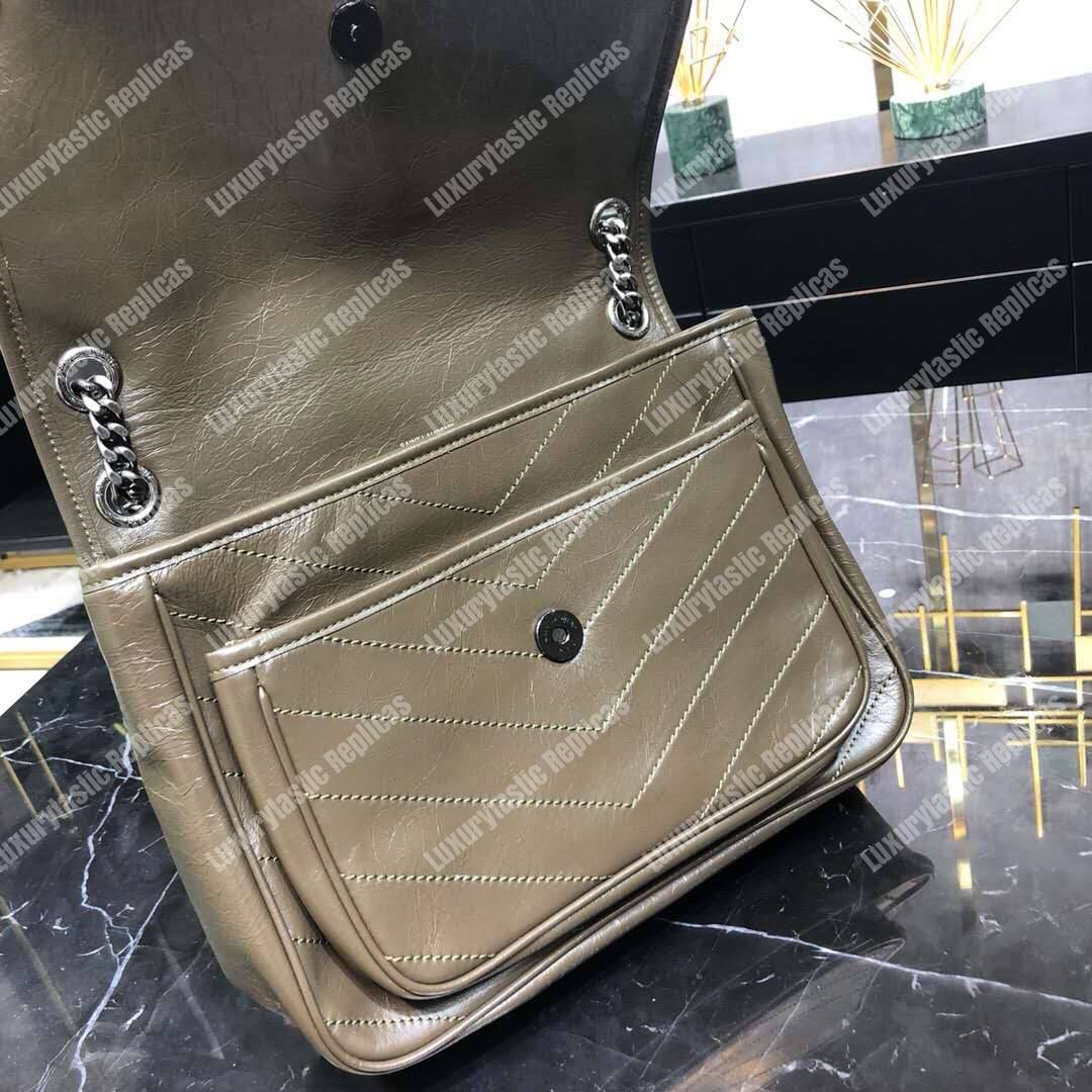 Saint Laurent Niki Medium In Vintage Leather Light Taupe