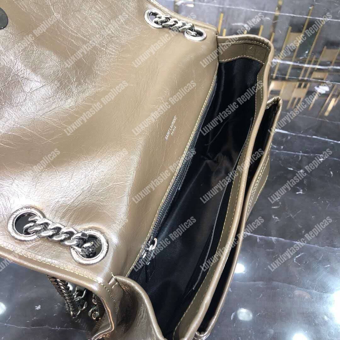 Saint Laurent Niki Medium In Vintage Leather Light Taupe