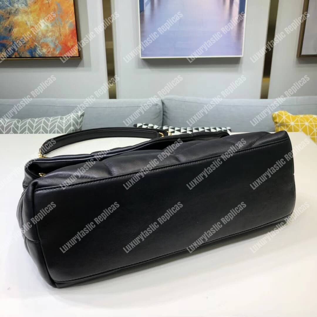 Saint Laurent Loulou Puffer Medium Bag In Quilted Lambskin Black
