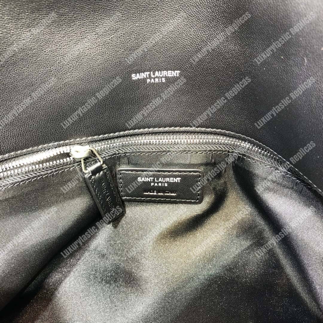 Saint Laurent Loulou Puffer Medium Bag In Quilted Lambskin Black