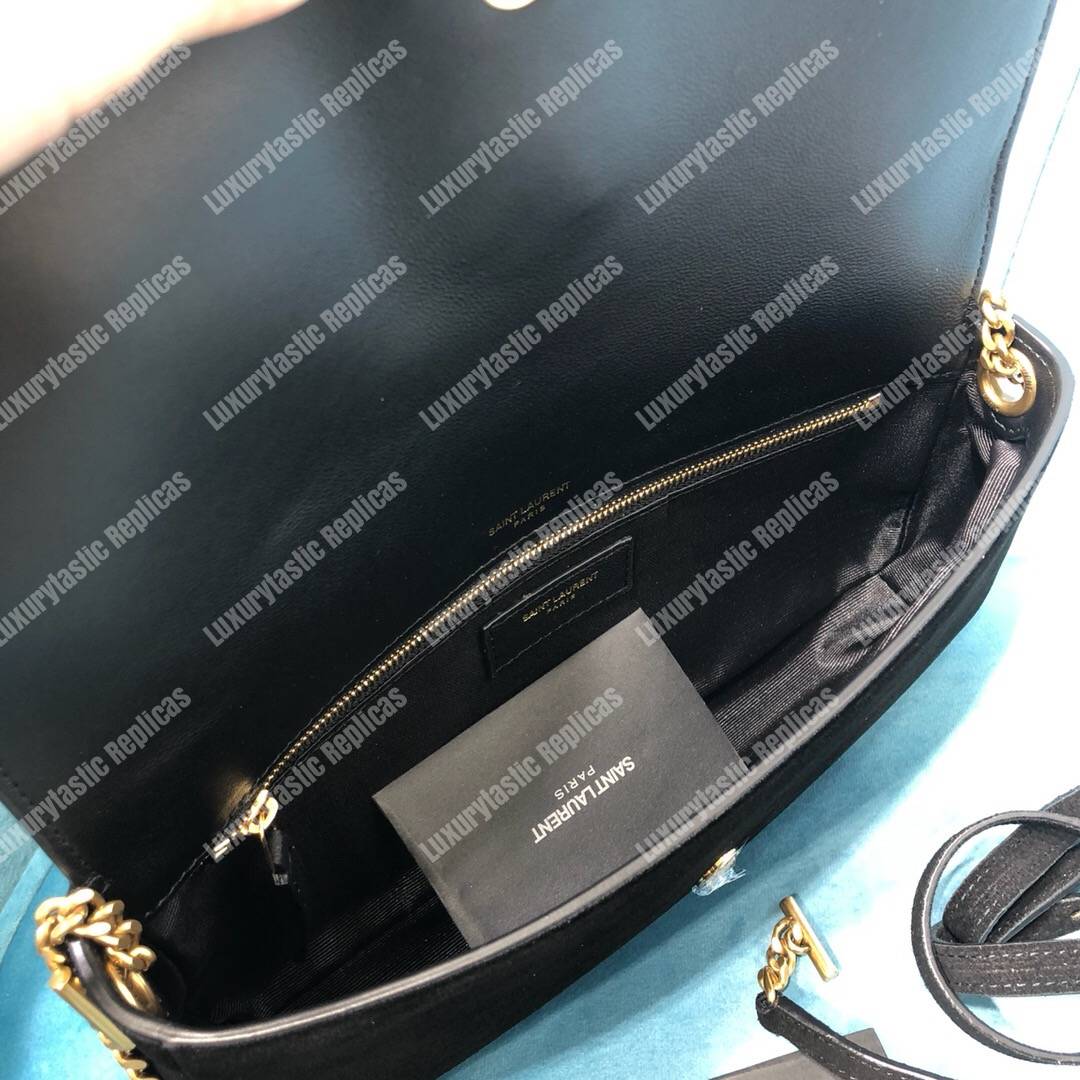 Saint Laurent Kate 99 With Tassel In Suede Black