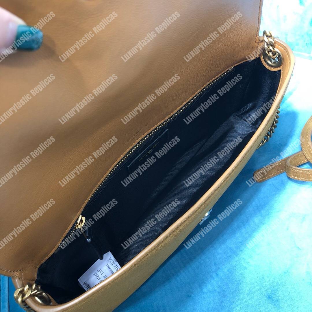 Saint Laurent Kate 99 With Tassel In Suede Cinnamon