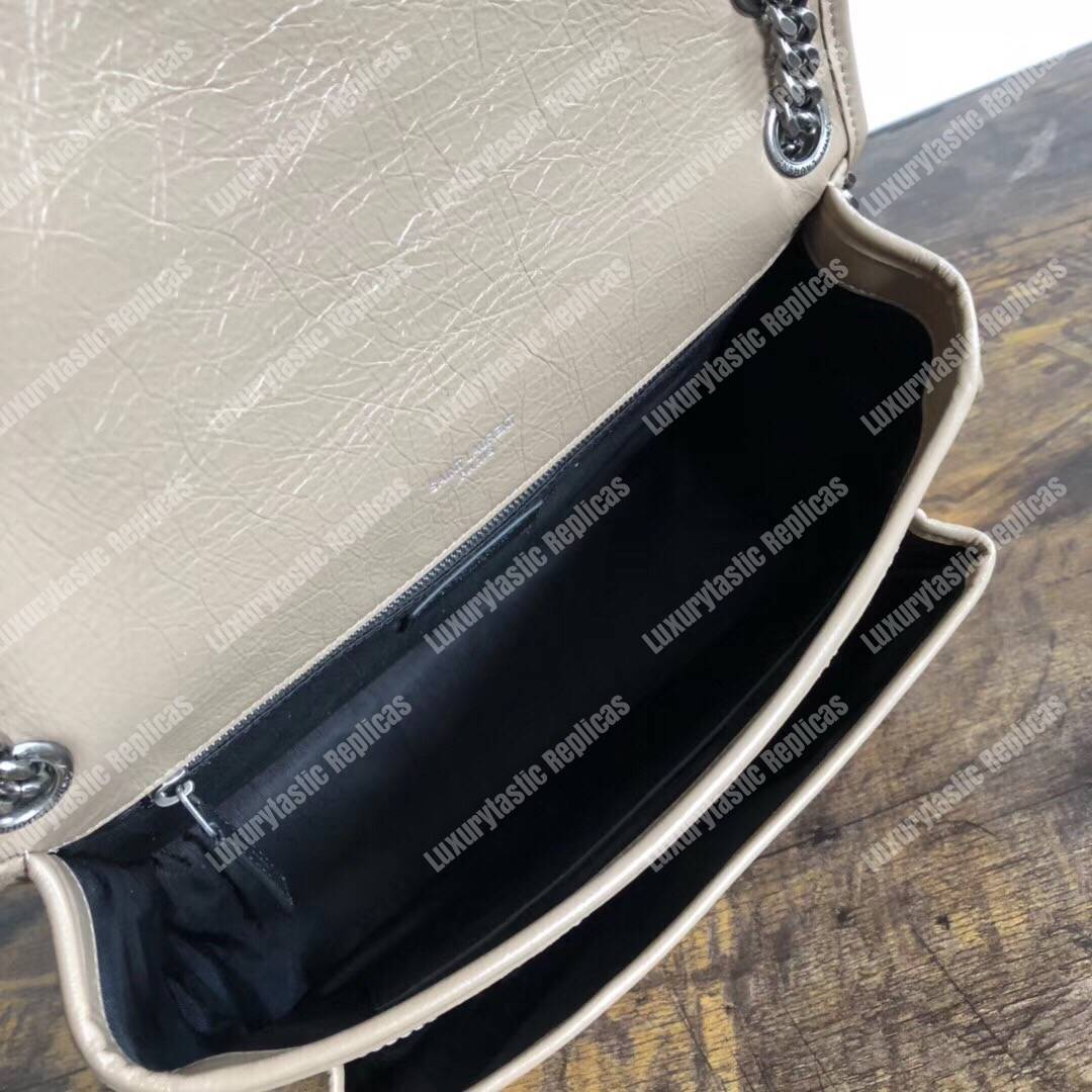 Saint Laurent Niki Baby In Vintage Leather Gold Sand