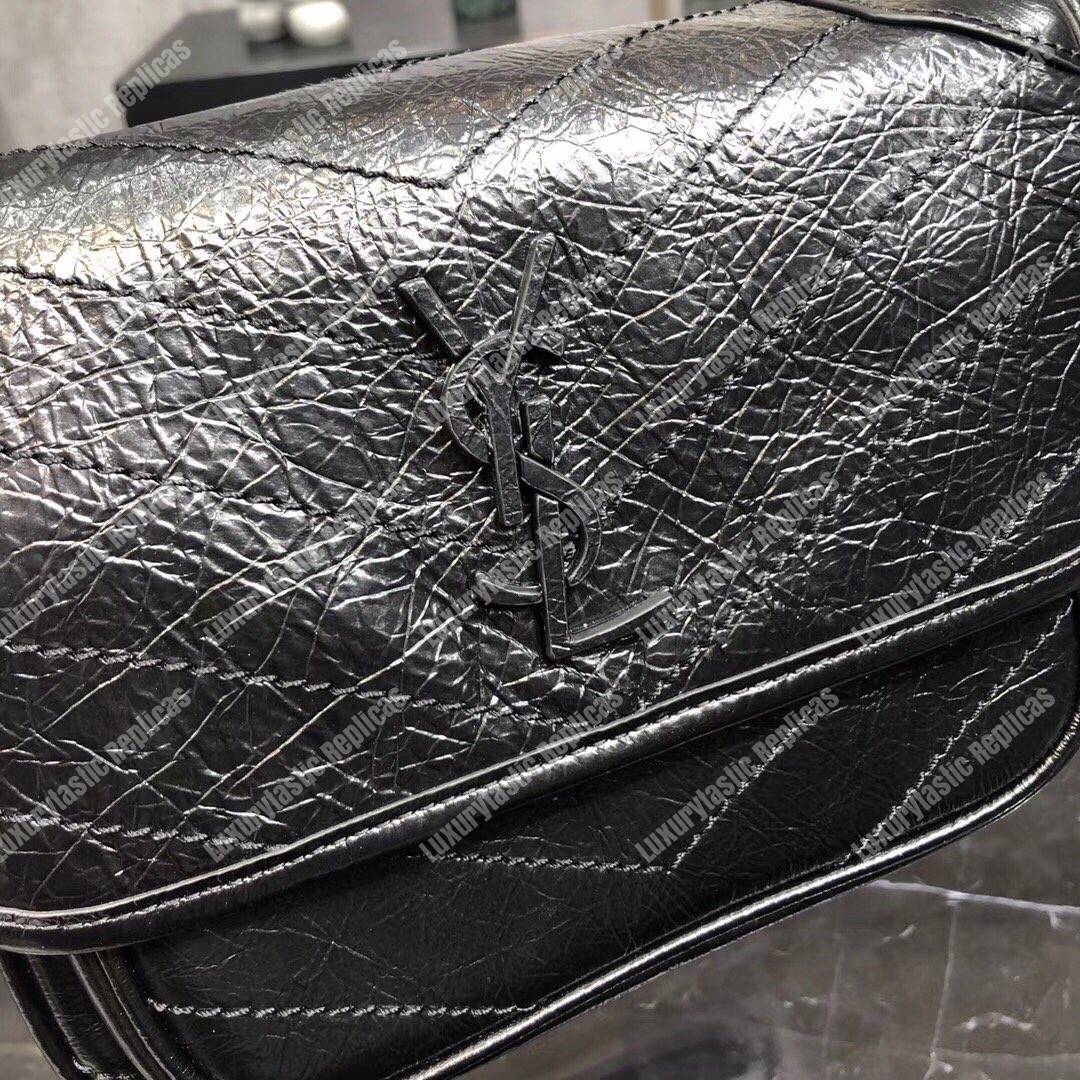 Saint Laurent Niki Baby In Vintage Leather Black